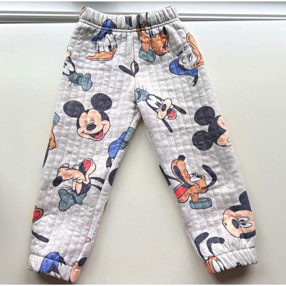 Mickey and Friends Disney 3T Gray Jogger Pants Pull-On Elastic Waist